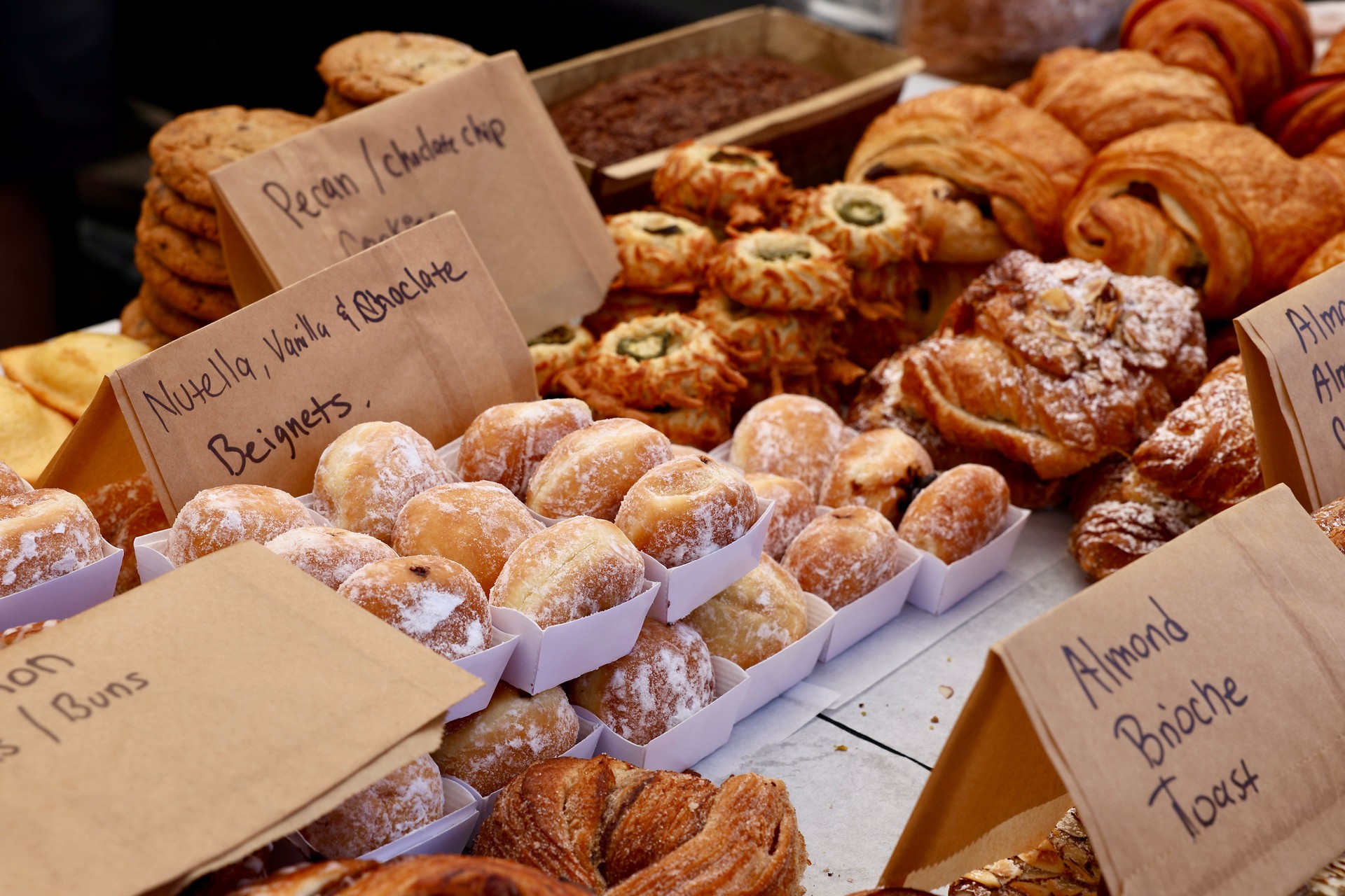 Table of freshly baked treats